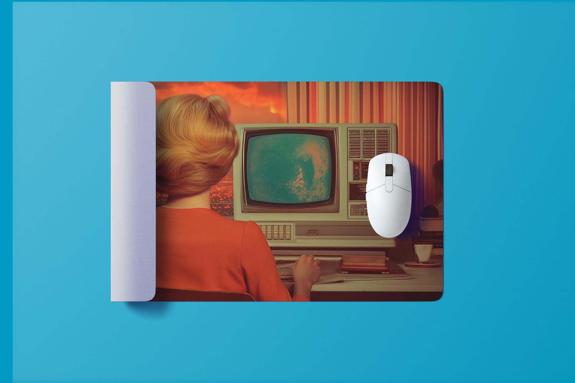 Computer Collage Mauspad - 70er