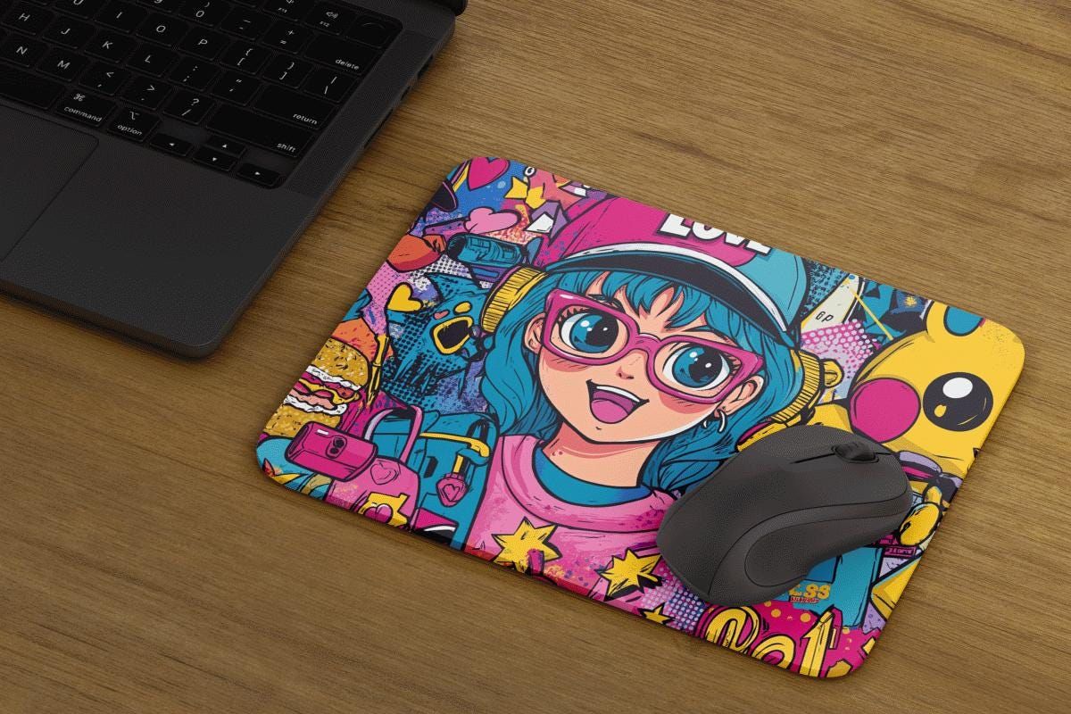 Gamer Girl Mauspad - Collecting Game