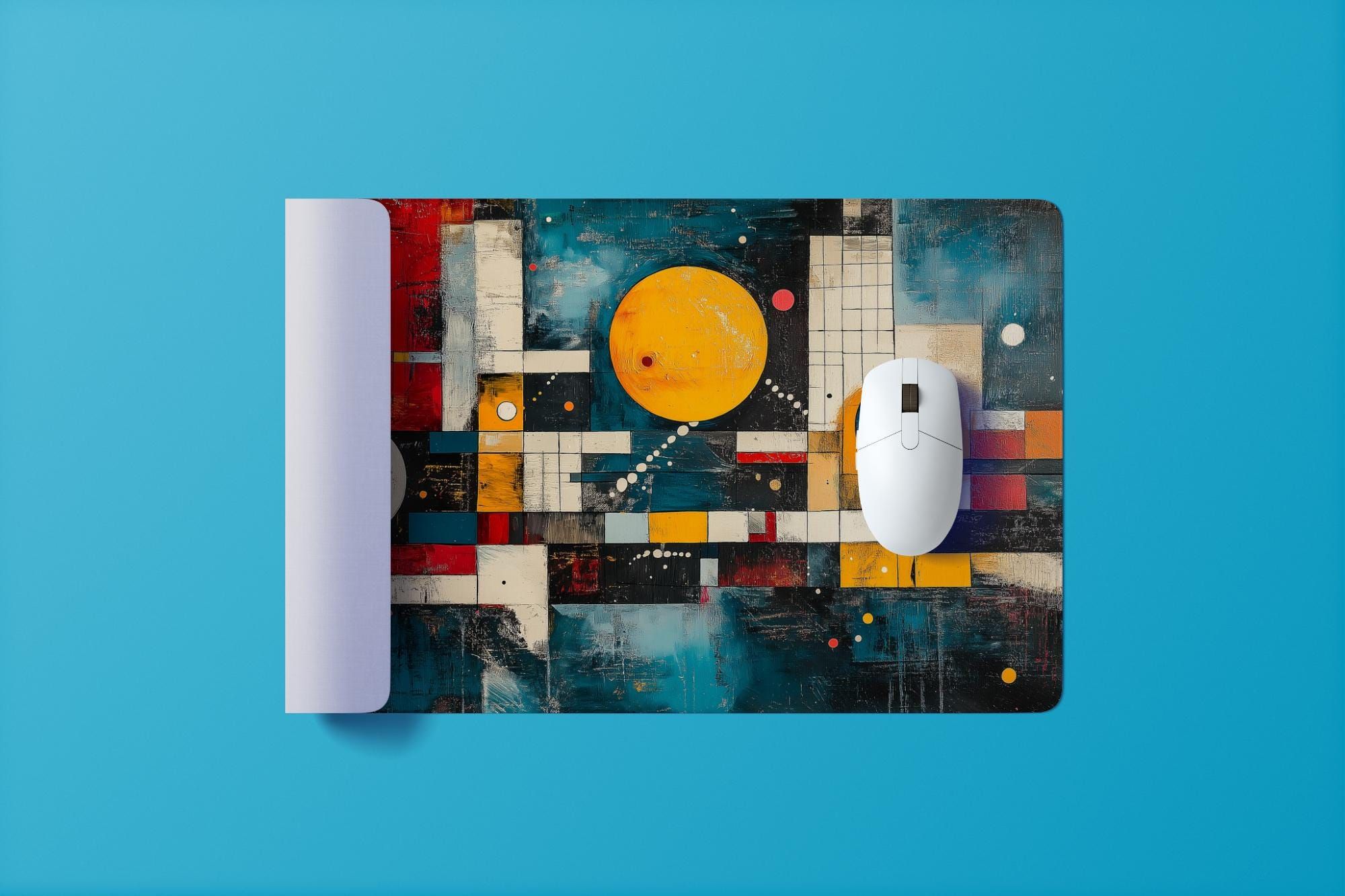Kandinsky Mauspad - Rot Gelb Blau