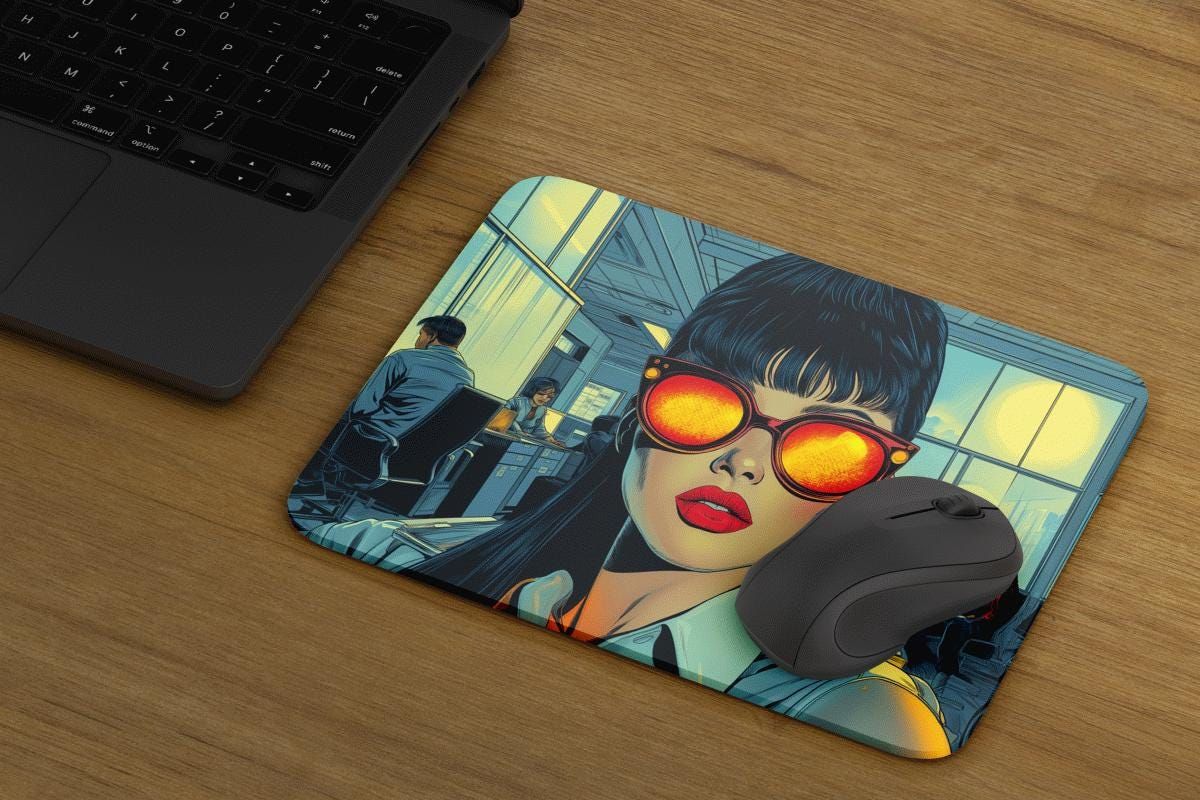 Office Woman Mauspad