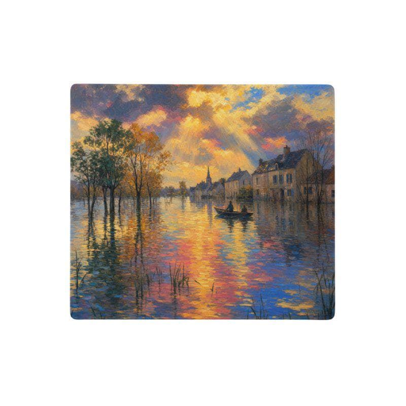 Schreibtischunterlage Mauspad - Sisley Fluss (Impressionismus)
