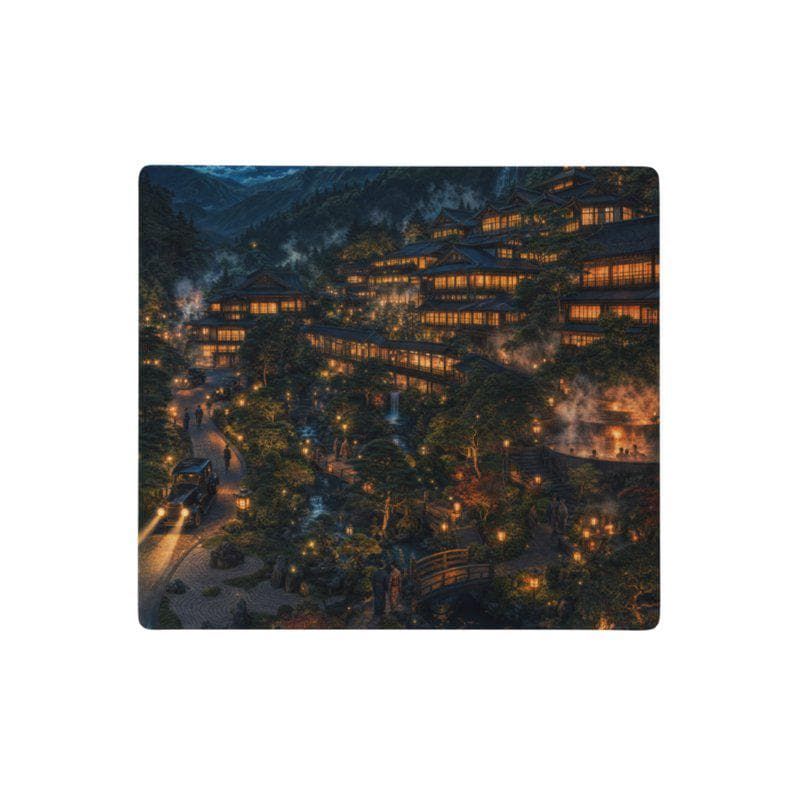 Schreibtischunterlage Mauspad - Onsen Mondlicht (Japan)