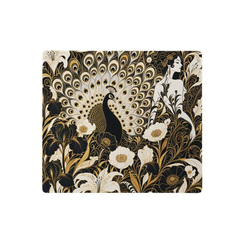 Schreibtischunterlage Mauspad - Beardsley Pfau (Art Nouveau)