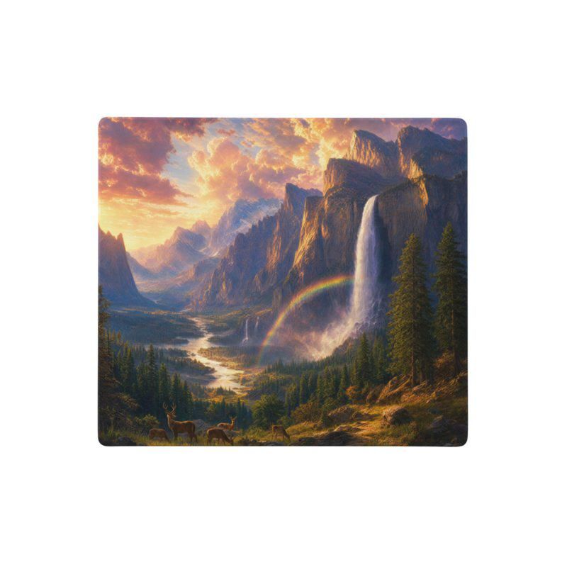 Schreibtischunterlage Mauspad - Bierstadt Berge (Romantik)