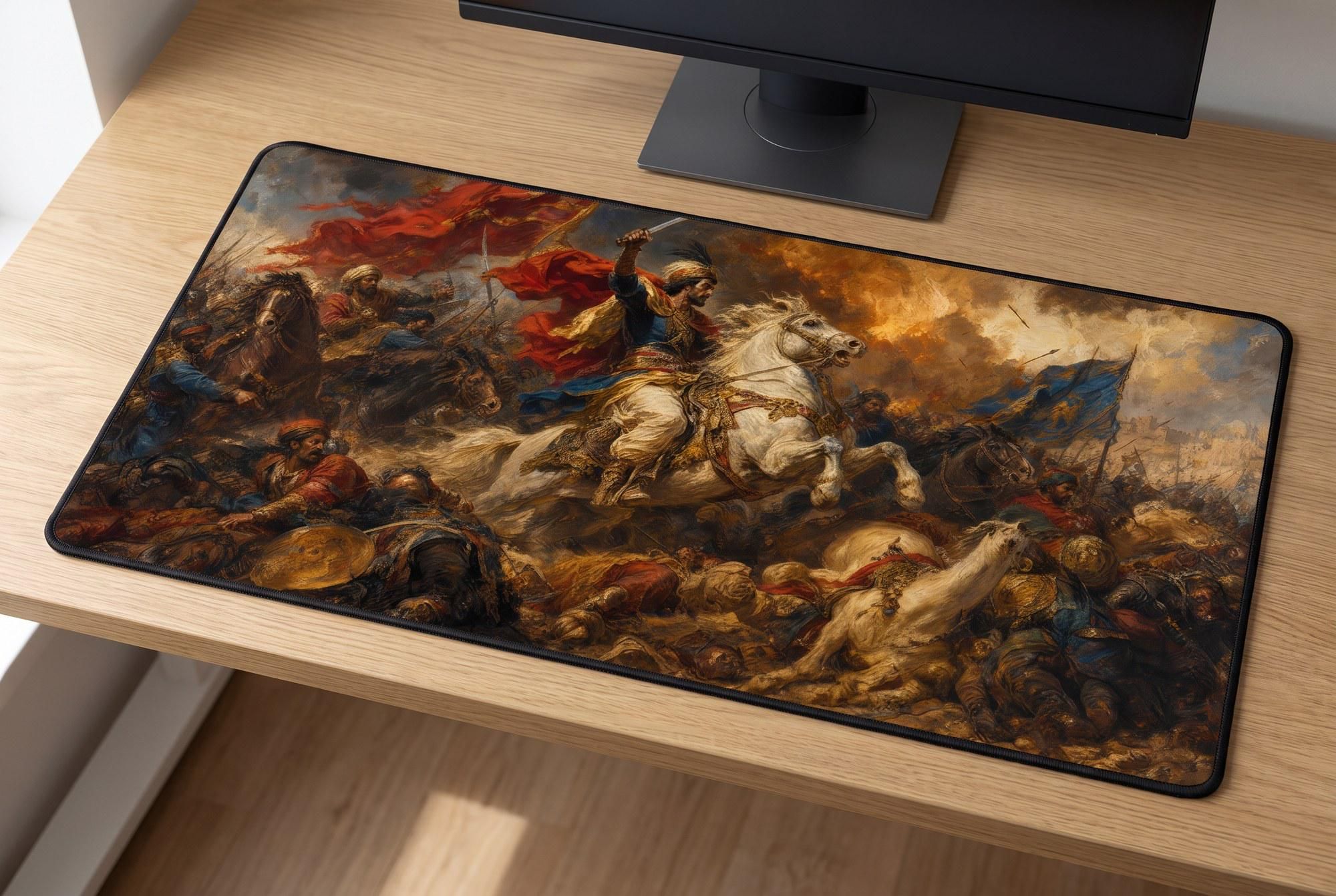 Schreibtischunterlage Mauspad - Delacroix Schlacht (Romantik)