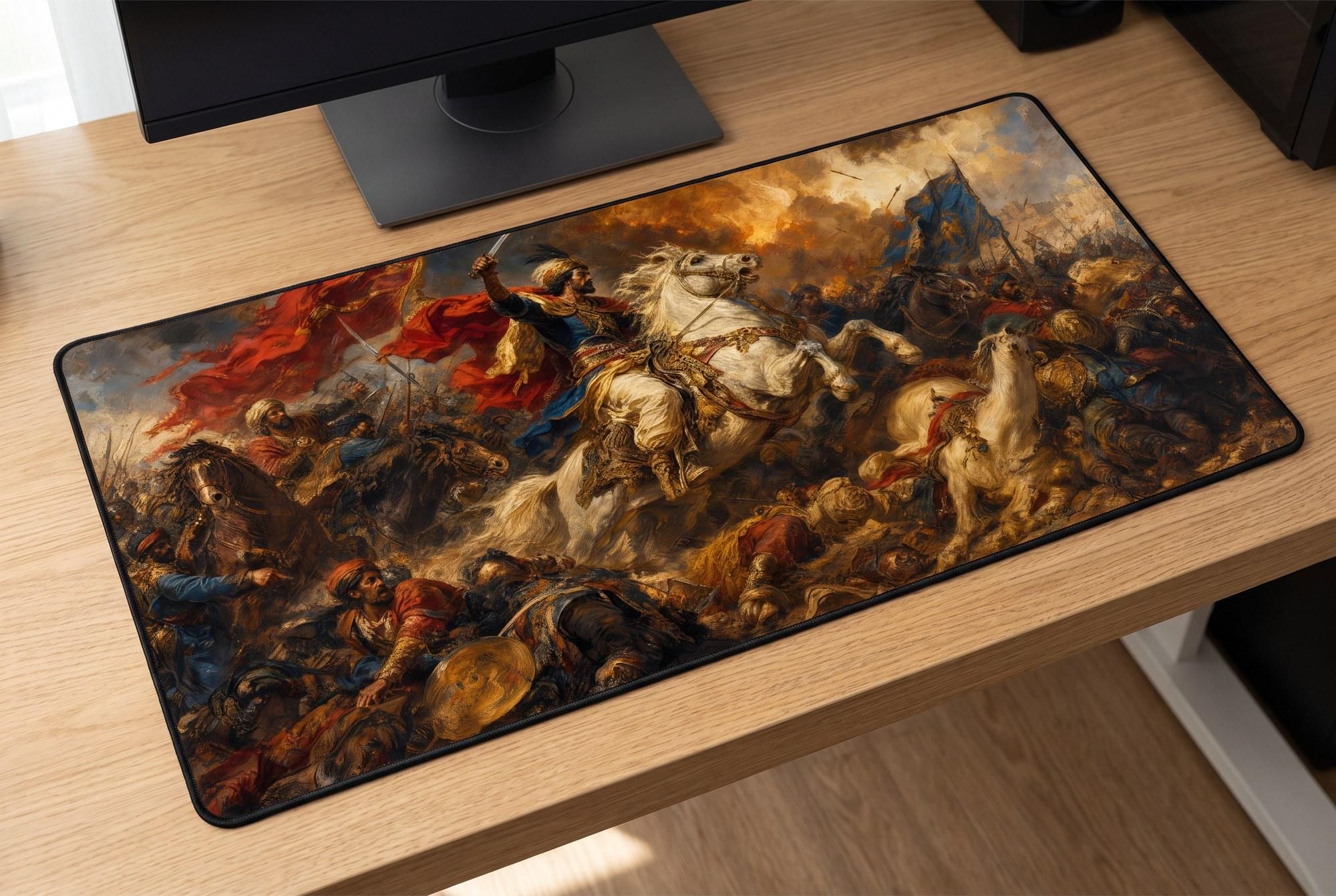 Schreibtischunterlage Mauspad - Delacroix Schlacht (Romantik)