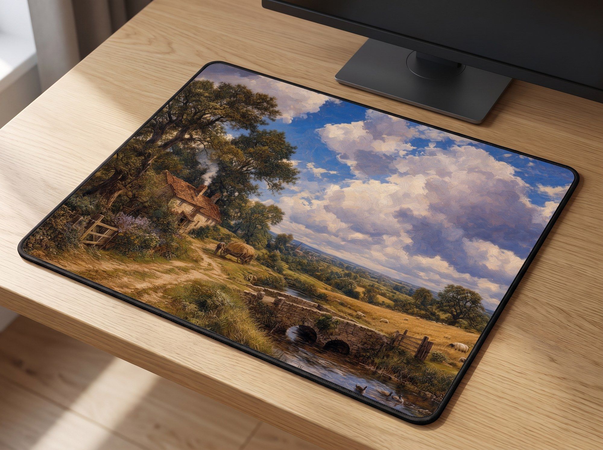Schreibtischunterlage Mauspad - Constable Landschaft (Romantik)