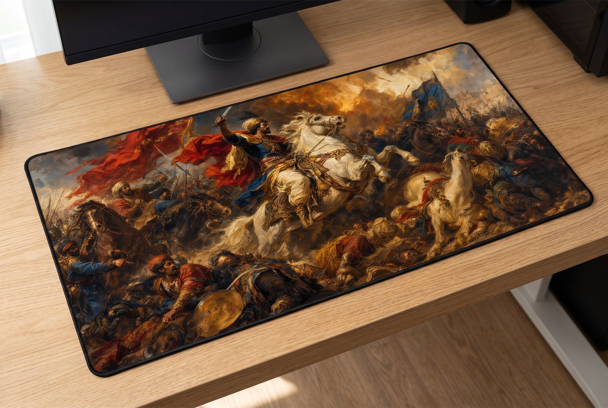 Schreibtischunterlage Mauspad - Delacroix Schlacht (Romantik)