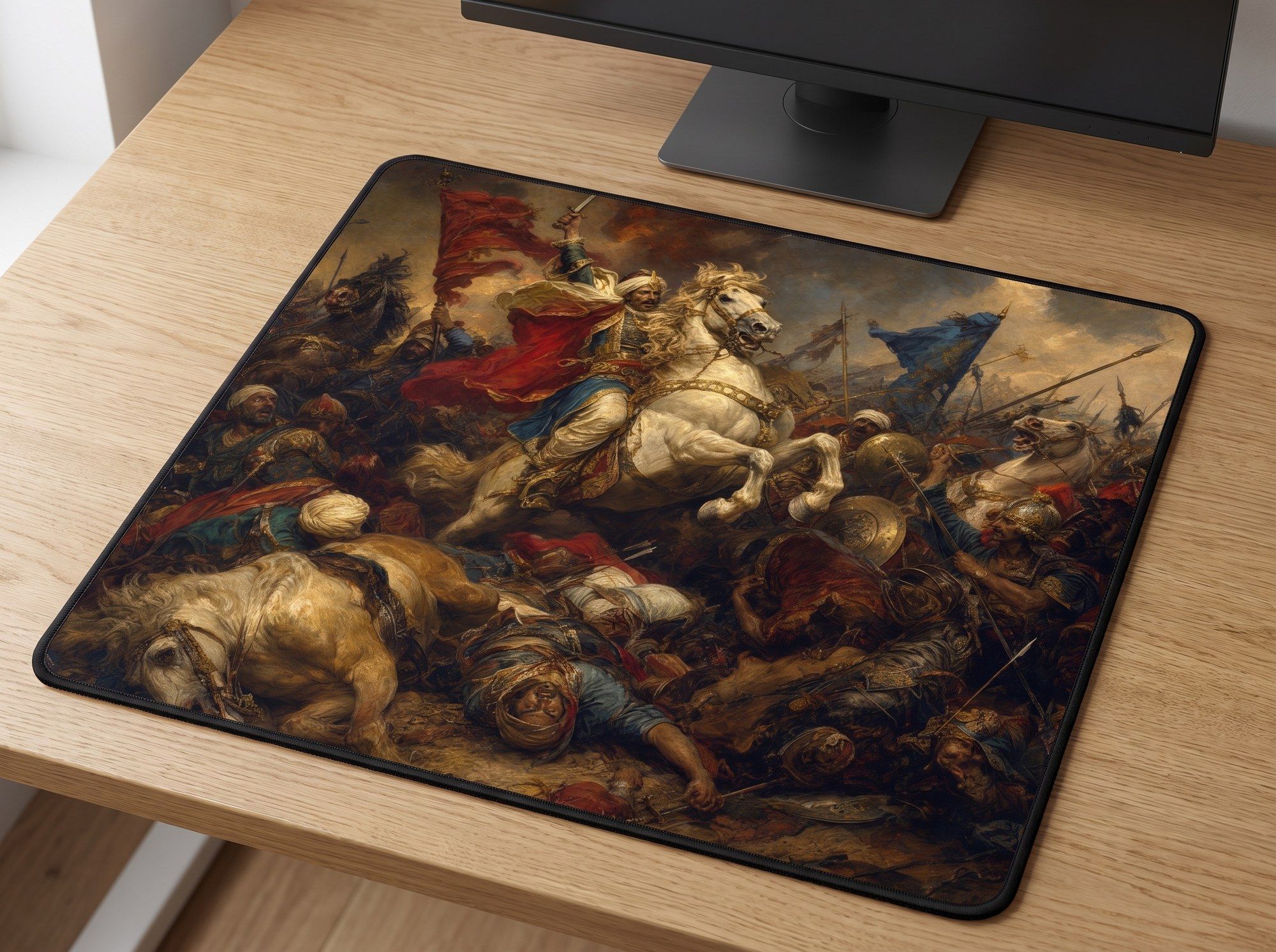 Schreibtischunterlage Mauspad - Delacroix Schlacht (Romantik)