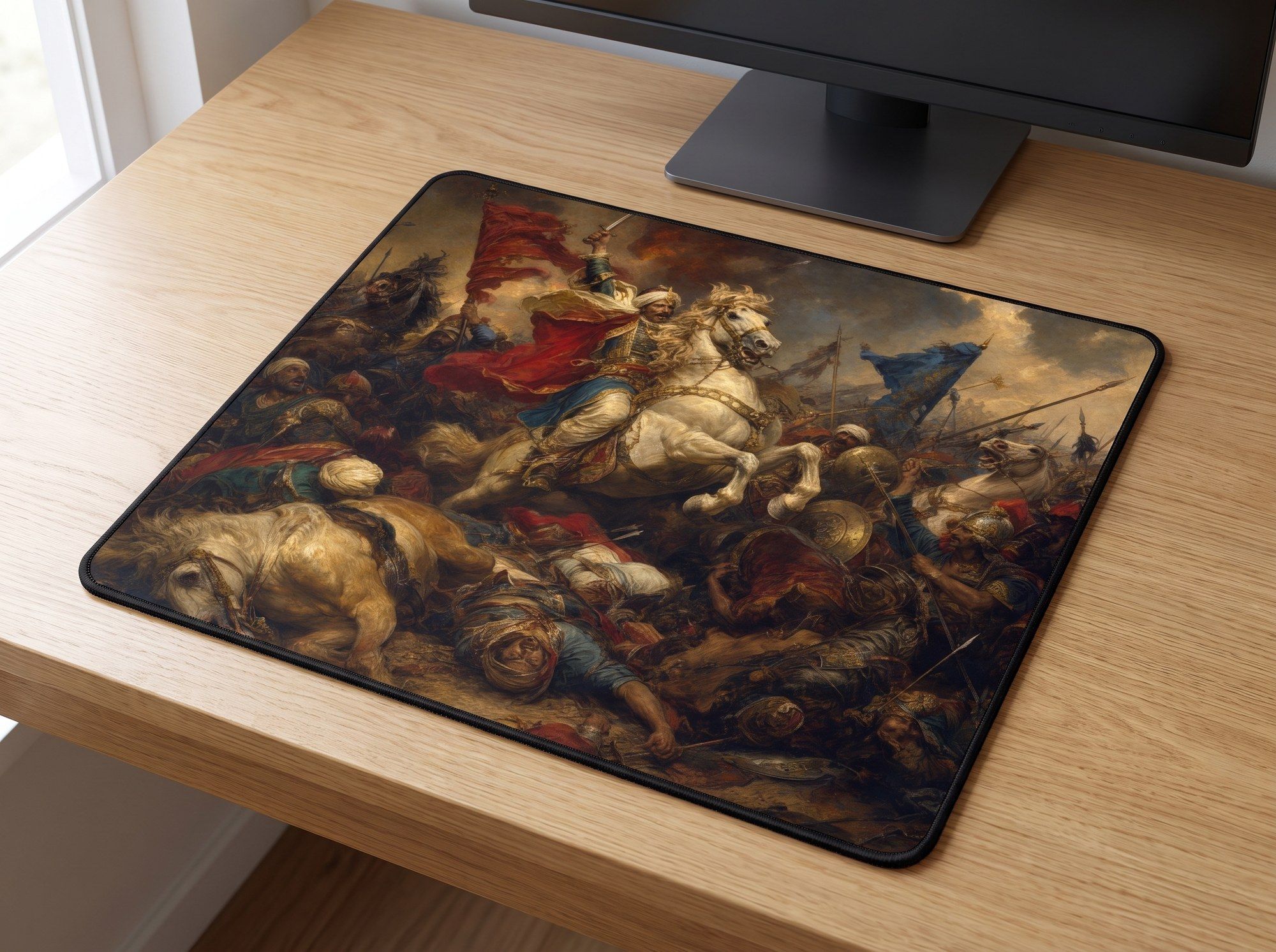 Schreibtischunterlage Mauspad - Delacroix Schlacht (Romantik)