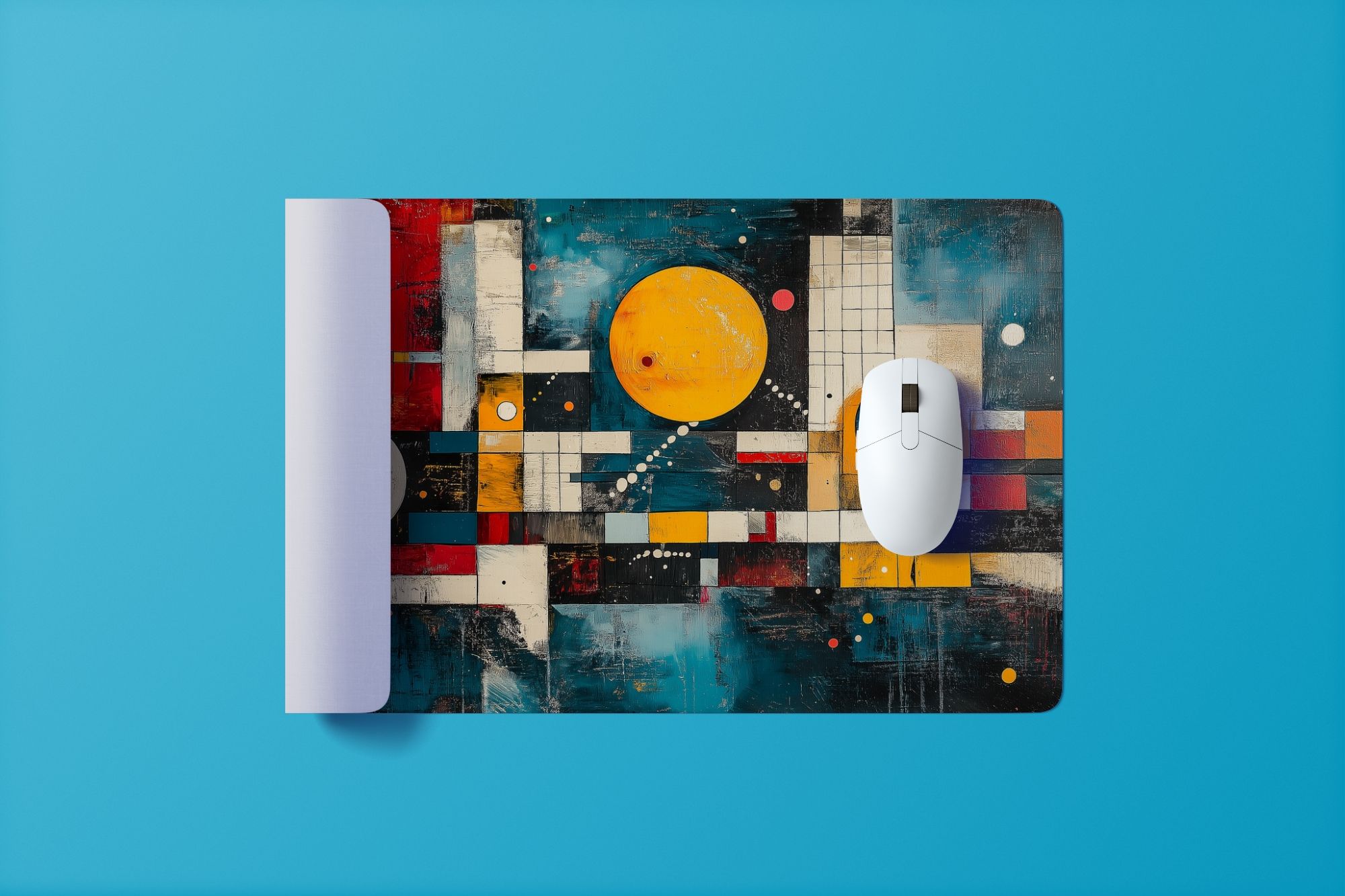 Kandinsky Mauspad - Rot Gelb Blau