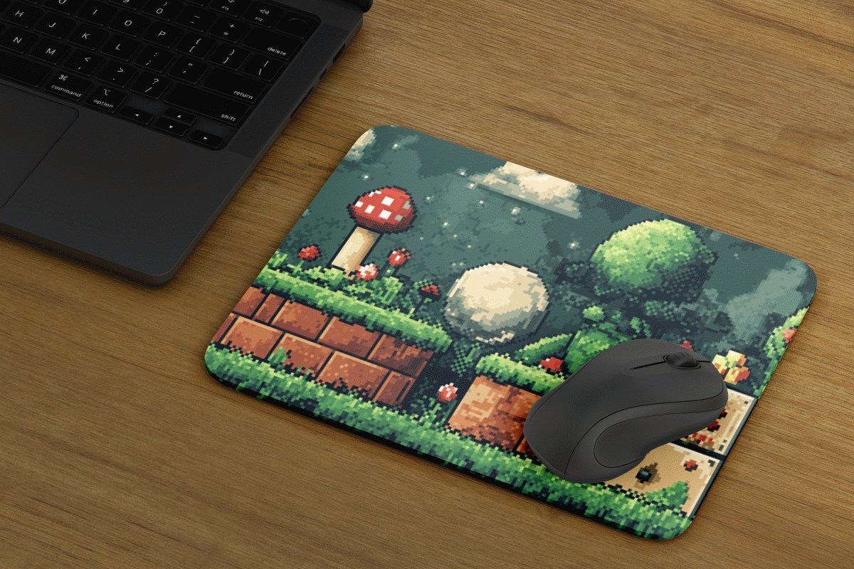 Retro Game Mauspad - Jump-and-Run