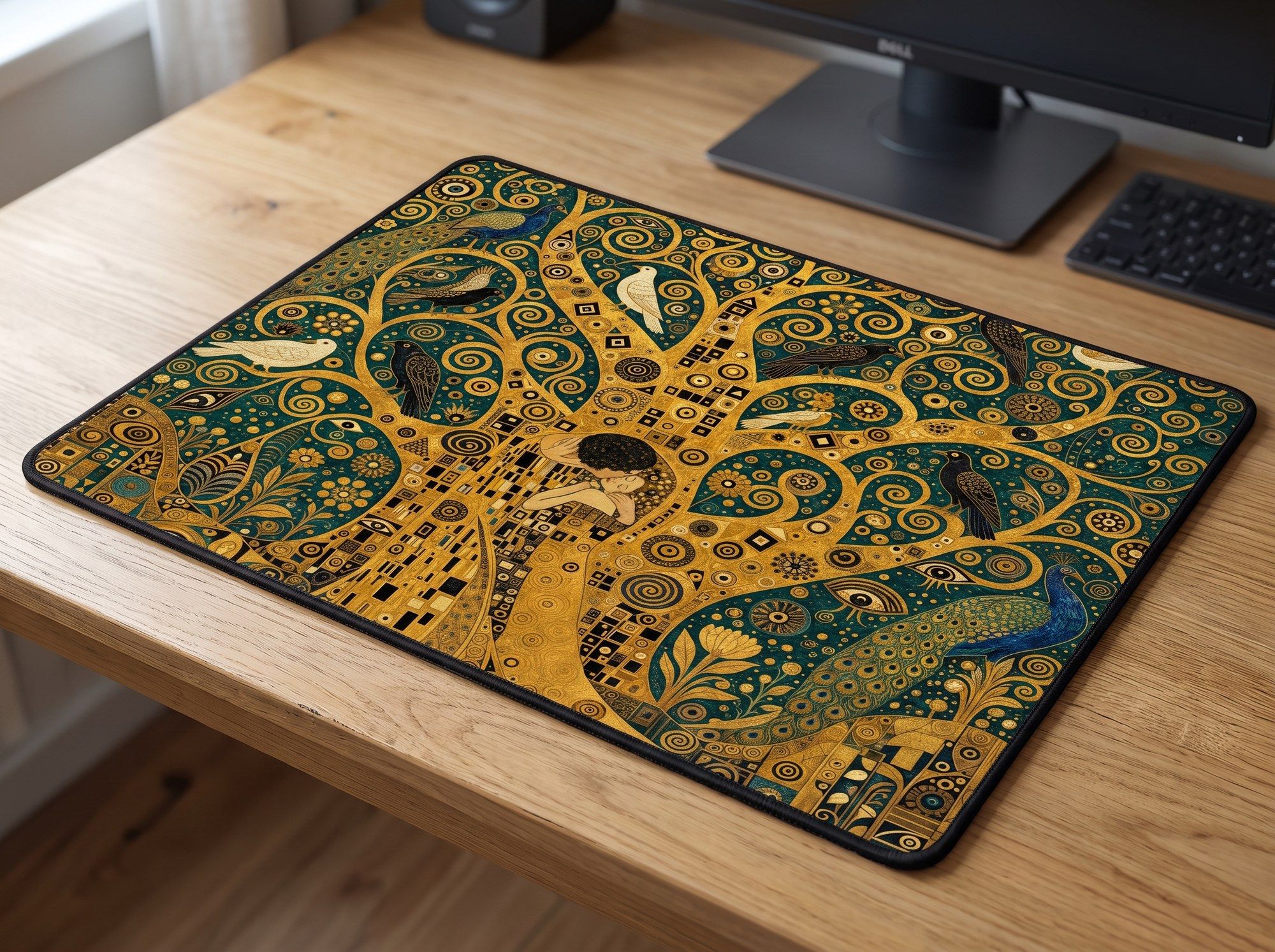 Schreibtischunterlage Mauspad - Klimt Lebensbaum (Art Nouveau)