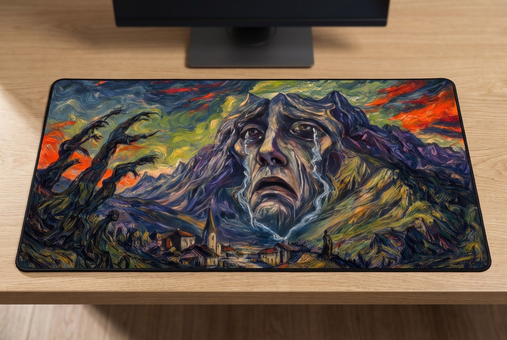 Schreibtischunterlage Mauspad - Kokoschka Landschaft (Expressionismus)