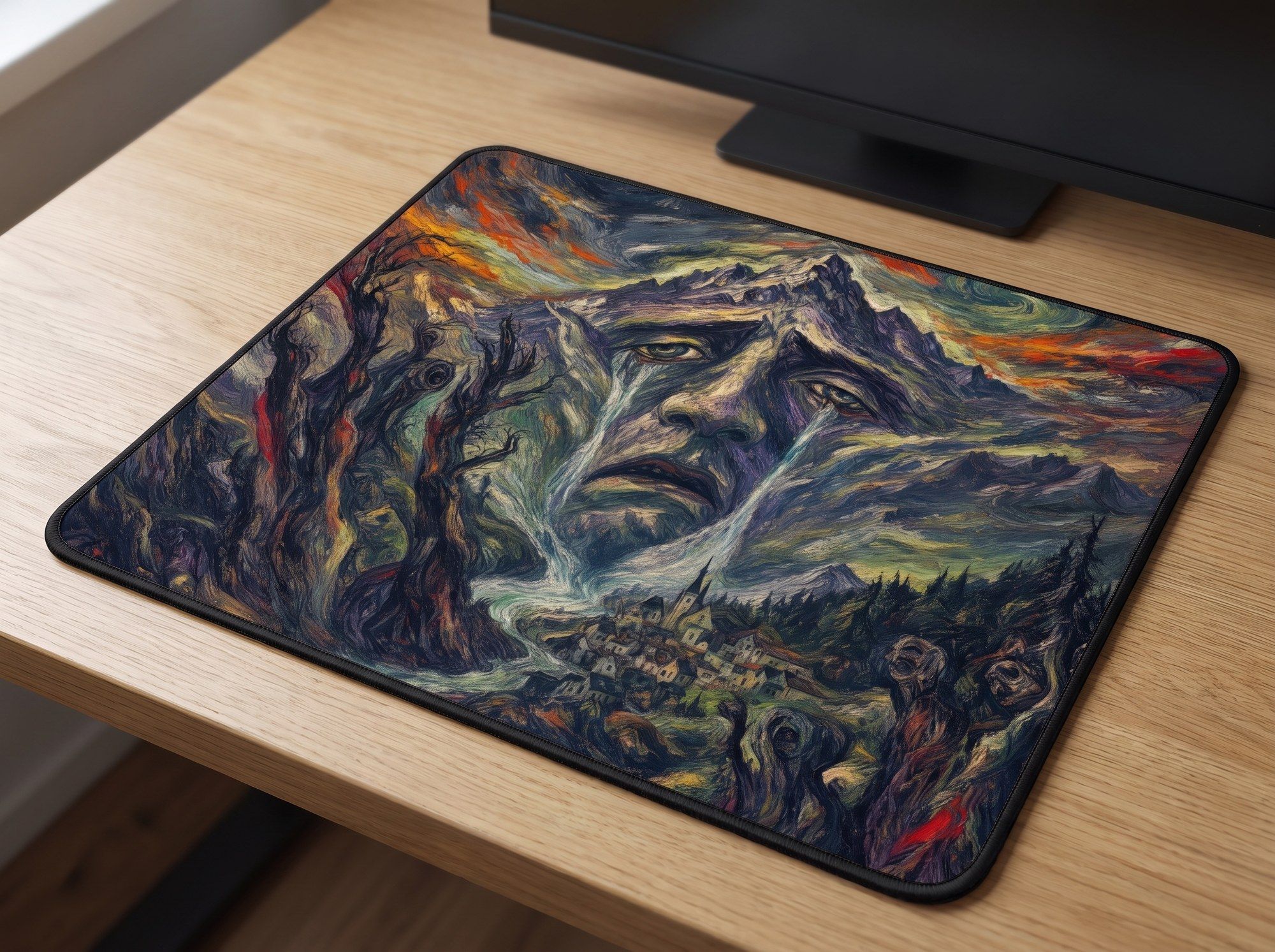 Schreibtischunterlage Mauspad - Kokoschka Landschaft (Expressionismus)