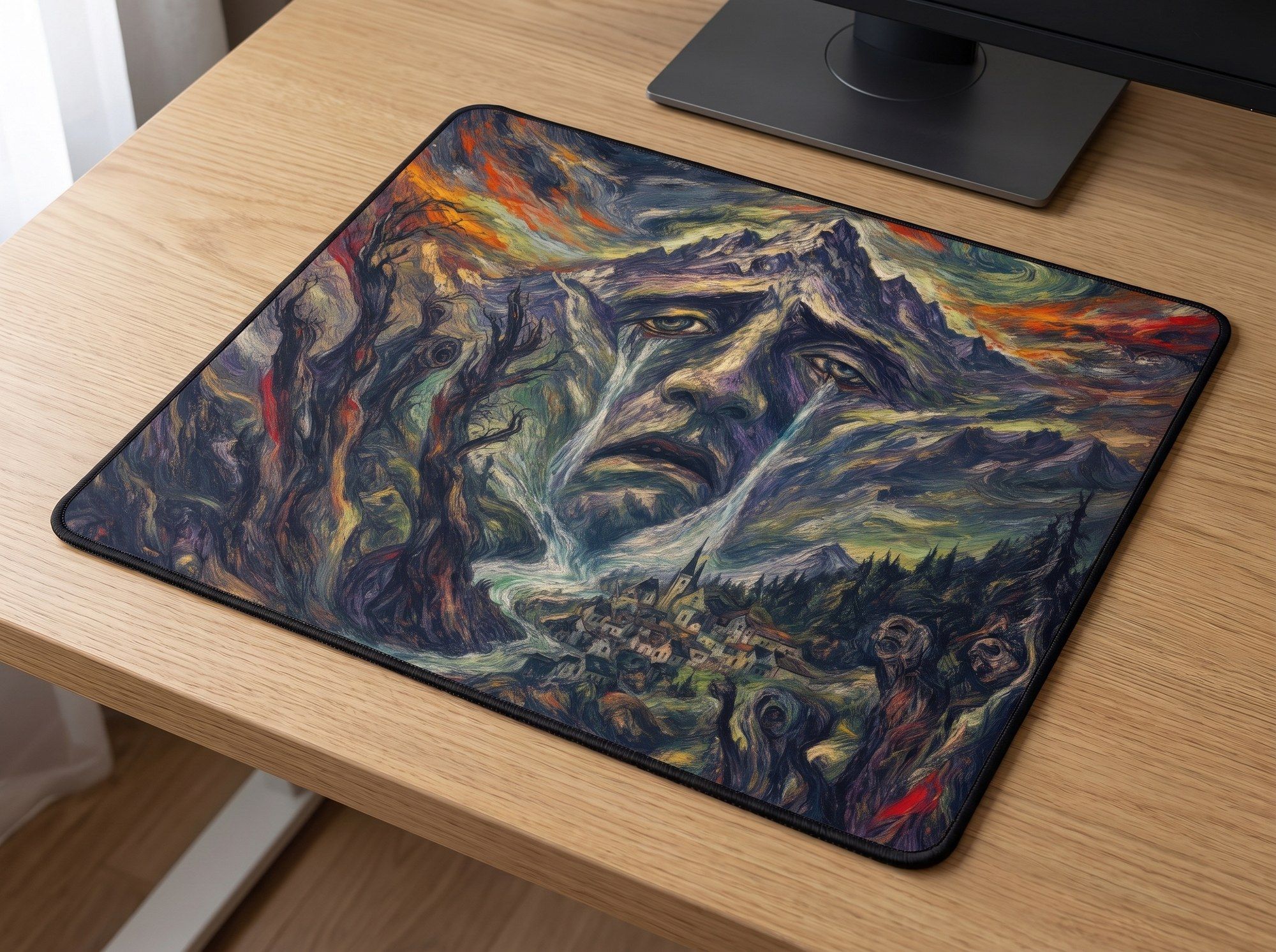 Schreibtischunterlage Mauspad - Kokoschka Landschaft (Expressionismus)