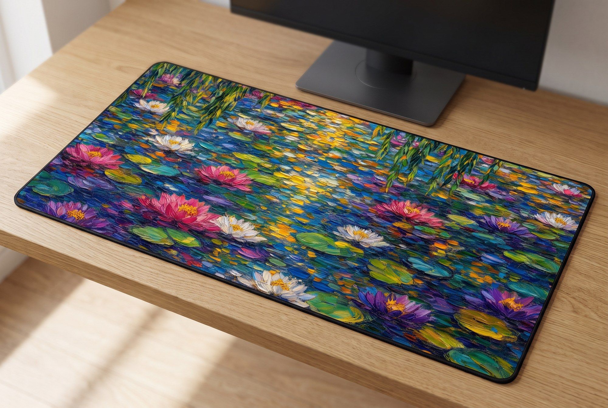Schreibtischunterlage Mauspad - Monet Seerosenteich (Impressionismus)