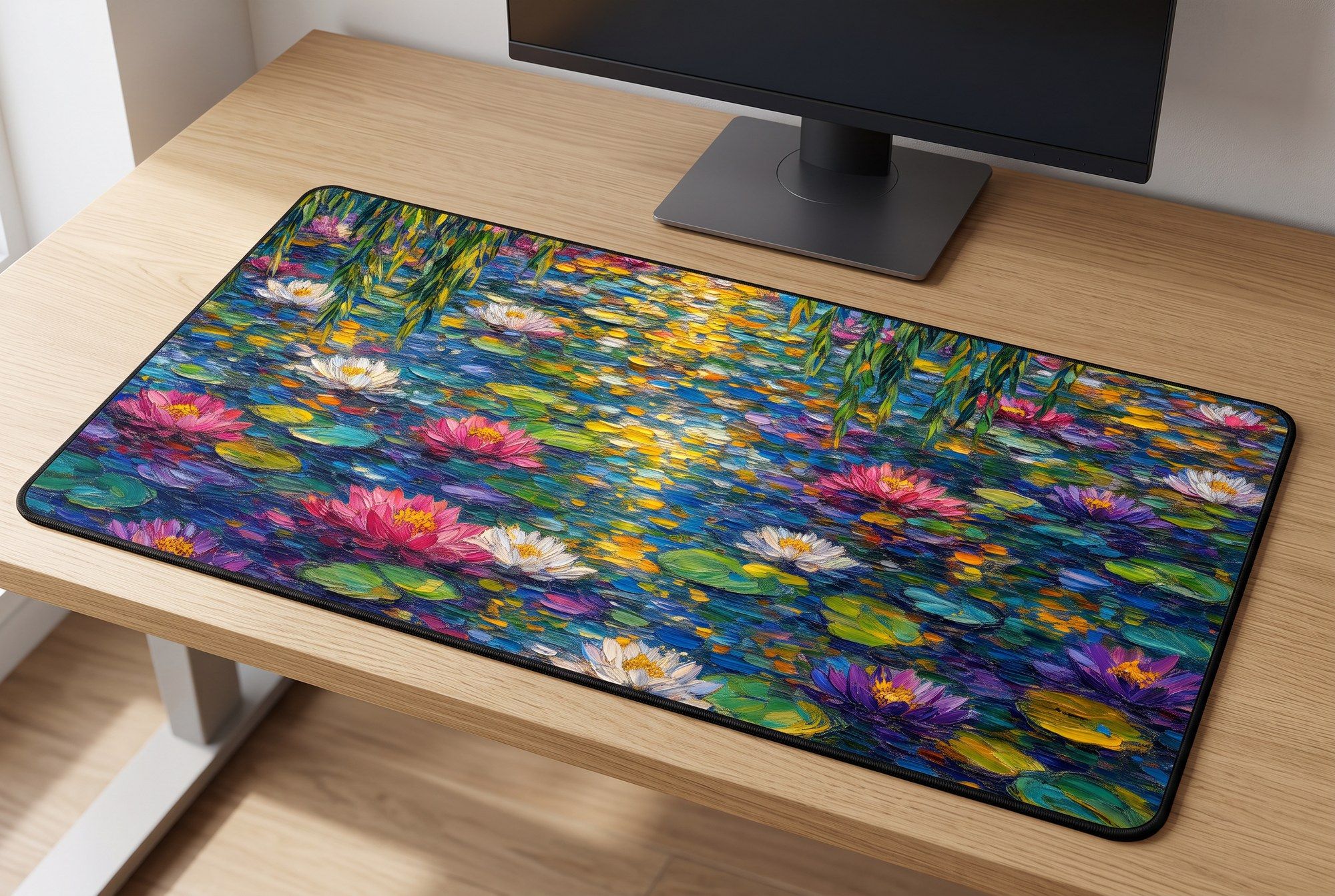 Schreibtischunterlage Mauspad - Monet Seerosenteich (Impressionismus)