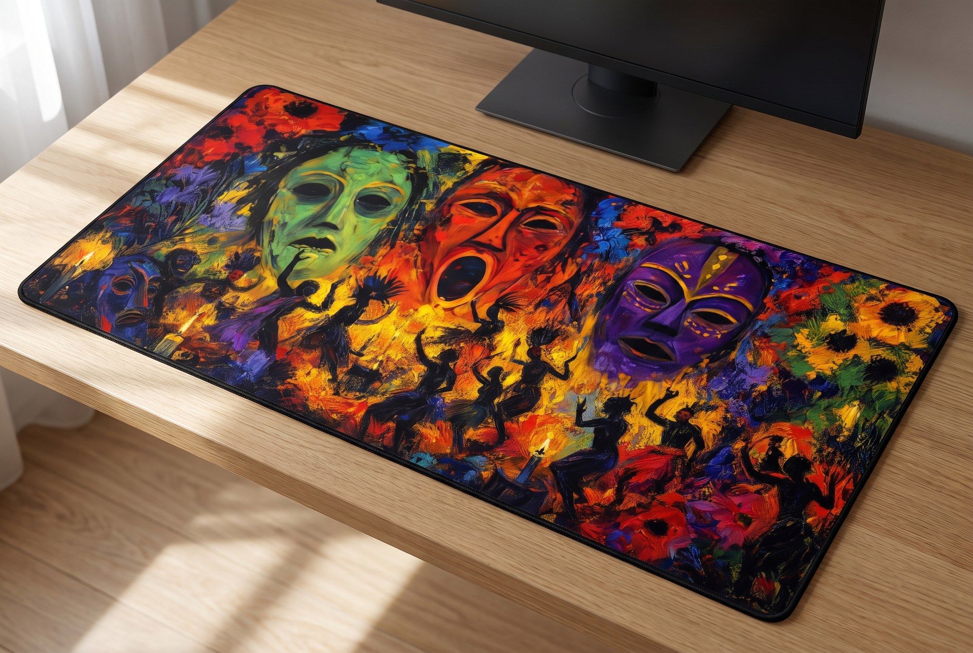 Schreibtischunterlage Mauspad - Nolde Masken (Expressionismus)