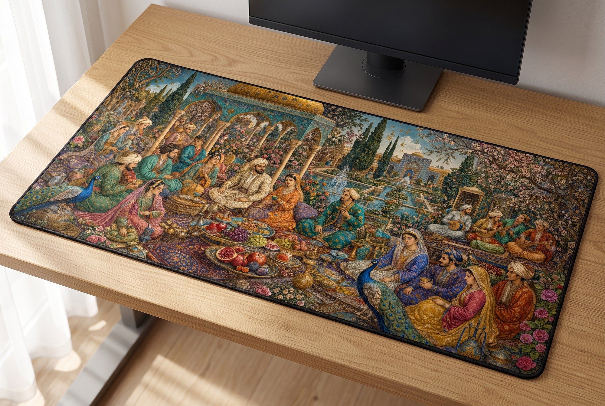 Schreibtischunterlage Mauspad - Persisch Picknick (Art Nouveau)