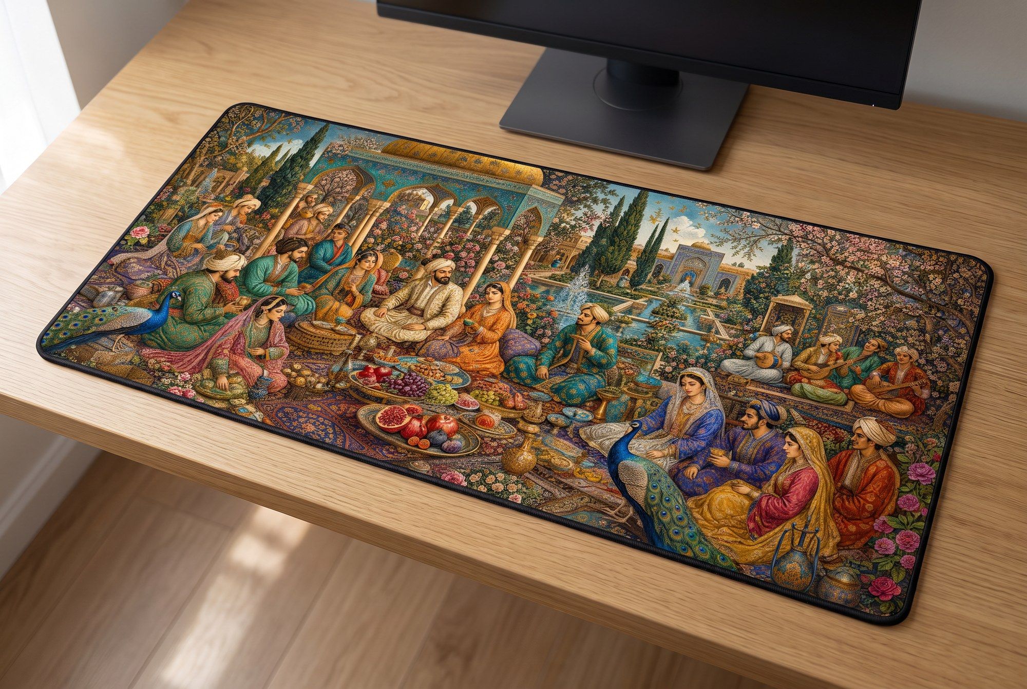 Schreibtischunterlage Mauspad - Persisch Picknick (Art Nouveau)