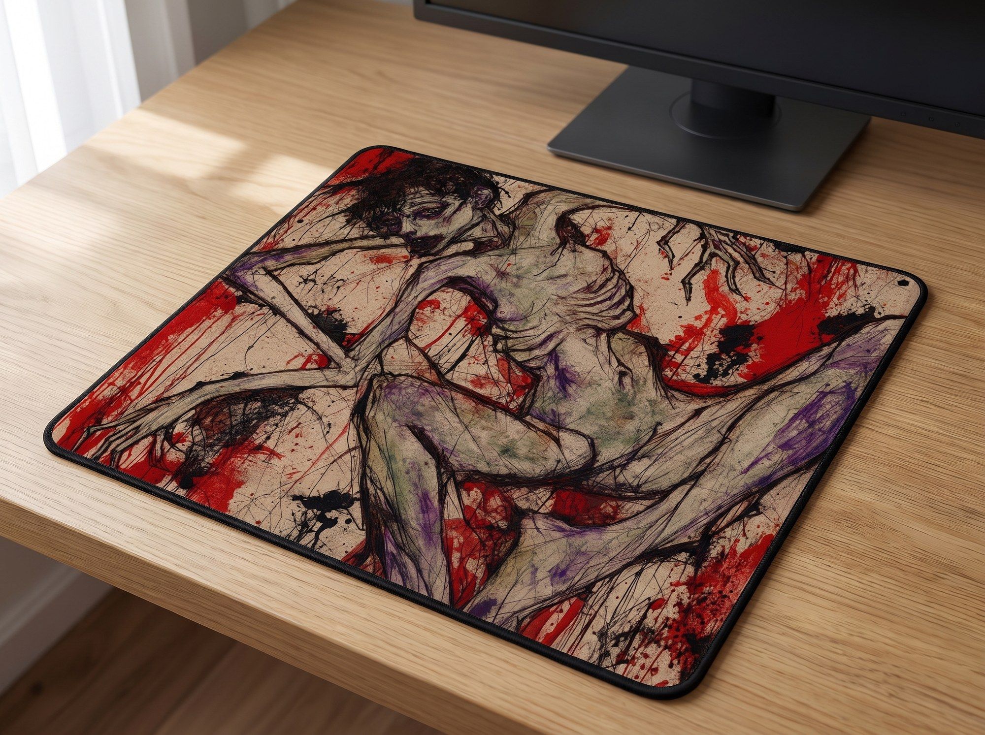 Schreibtischunterlage Mauspad - Schiele Figur (Expressionismus)