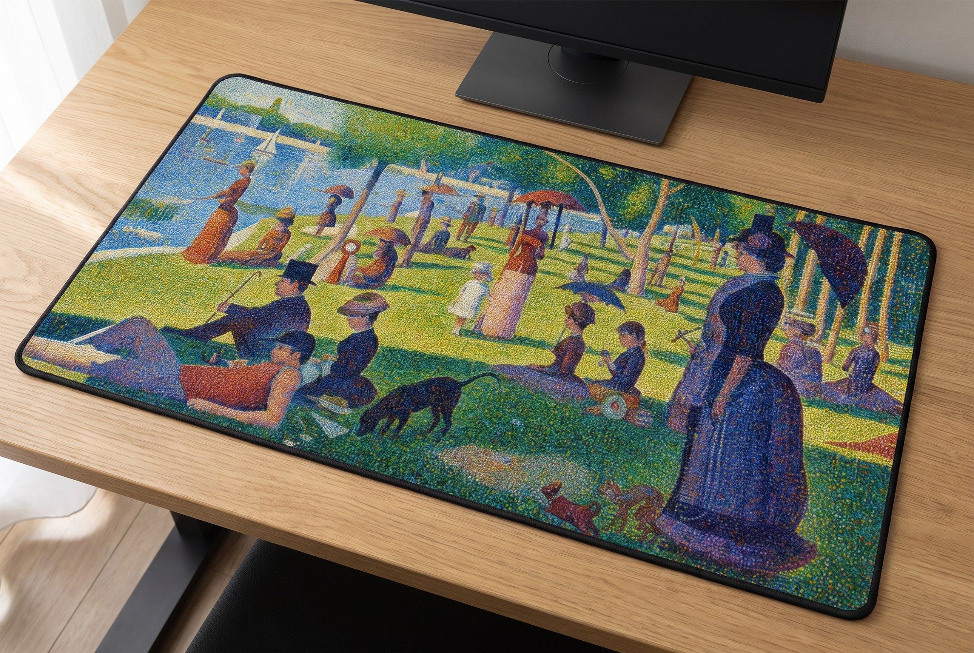 Schreibtischunterlage Mauspad - Seurat Pointillismus (Impressionismus)
