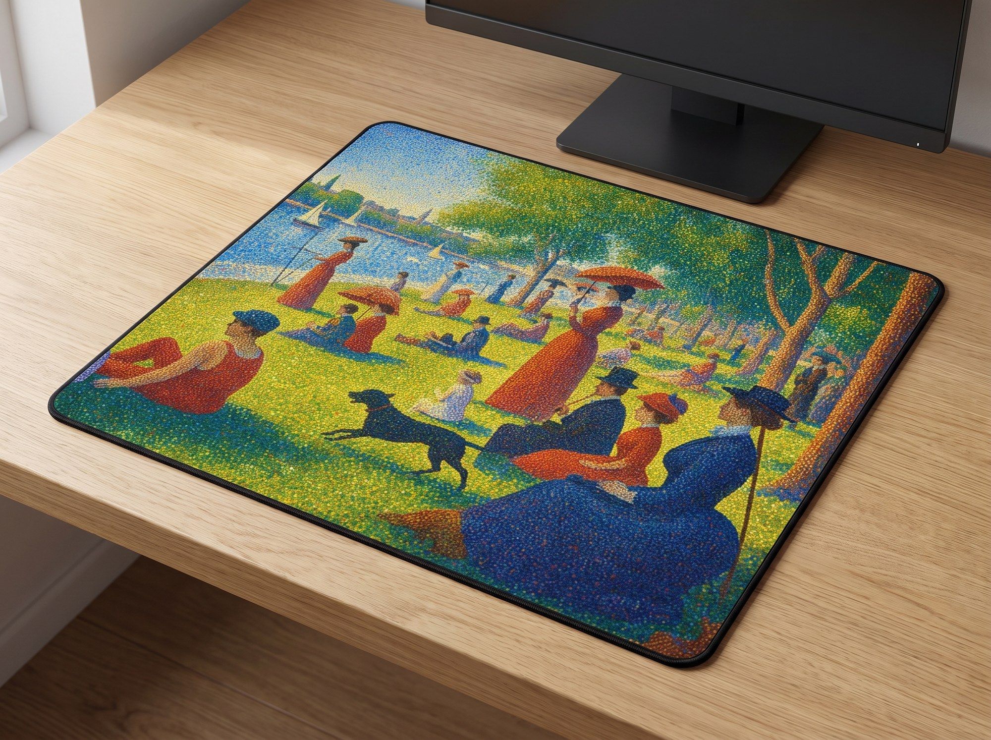 Schreibtischunterlage Mauspad - Seurat Pointillismus (Impressionismus)